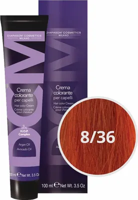 Produktbild von Diapason Haarfarbe Diapason Color Hair Color Cream 8/36 Light Golden Copper Blond