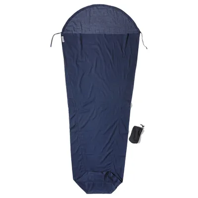 Produktbild von Cocoon MummyLiner S ägypt. Baumwolle Hüttenschlafsack (Wärmeleistung +3,9°C / Max. Körpergröße 165cm / Gewicht 0,2kg) tuareg