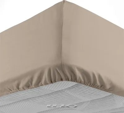 Immagine prodotto di Lenzuolo in cotone con elastico, 160 x 200 cm, beige