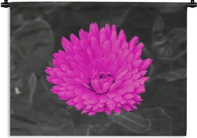 Produktbild von MuchoWow® Wandteppich Wandbehang Blumen - Aquarell - Rosa 150x112.50 cm Tapisserie Dekoration Wandtuch - Wanddecke - Wandteppiche