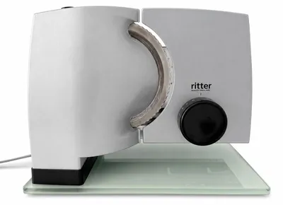 Produktbild von Ritter Sono 1 Allesschneider Sondermodell weiße Bodenplatte, Farbe:Silber