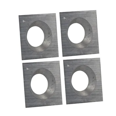 Image de Plaquette carrée 12 | 14 x 14 x 2 mm 30° | 4 pièces | Lames réversibles adaptées au bois dur et tendre et au plastique | Lames de rechange pour prétailleurs, fraises à laquer, fraises à rainurer | T10MG