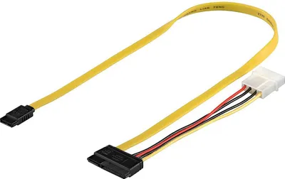 Produktbild von Microconnect PI17147, 0,5 m, SATA I, SATA 7-pin, SATA 7-pin + 15-pin, Männlich/Männlich, Mehrfarbig