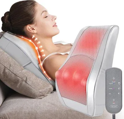 Imagen del producto de Almohada de masaje para cuello y espalda con función de calor y relajación