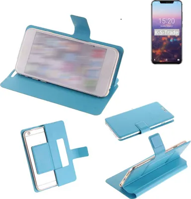 Produktbild von K-S-Trade Schutzhülle Handyhülle kompatibel mit UMIDIGI Z2 Special Edition Flip cover Handy case Smartphone Klapphülle blau