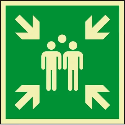 Produktbild von Schild I PERMALIGHT power langnachleuchtend Rettungszeichen Sammelstelle, ASR...