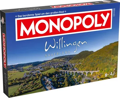 A box of Monopoly Willingen board game.