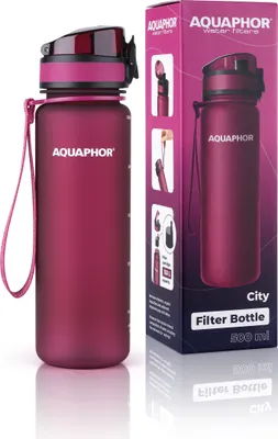 Produktbild von AQUAPHOR City Filter Bottle, 500 ml Ruby