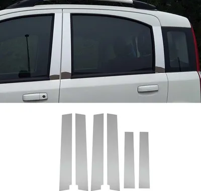 Image de Colonne B Habillage des montants de porte pour Fiat Panda 2003-2012 Inox argent 6pcs