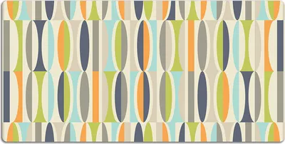 Produktbild von Schreibtischmatte Tischunterlage 90x45 cm Mauspad - Retro-Muster