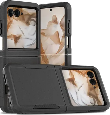 Produktbild von Mobigear Heavy Armor  Motorola Razr 50 Hülle Hardcase Backcover Stoßfest - Schwarz