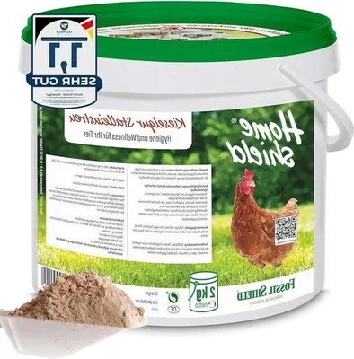 Productafbeelding van Diatomeeënaarde strooisel voor kippen - Hygiënisch kiezelguurpoeder voor dieren - 2 kg emmer