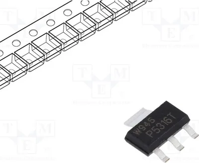 Produktbild von 10x Transistor: PNP 80V 1A SOT223 BCP53-16TX PNP SMD-Transistoren bipolar