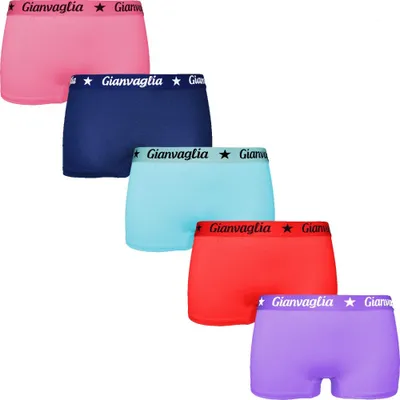 Produktbild von 5er Mädchen Pantys Hipster Baumwolle Boxershorts  Slips Unterhosen 801K 110–122 (5–7 Jahre)