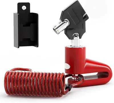Productafbeelding van Remschijfslot met staalkabel - Voor e-step, motor en scooter