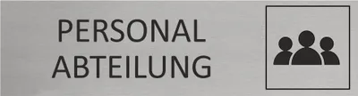 Produktbild von CombiCraft Aluminium Türschild Personalabteilung 165x45mm mit 3M-Tape