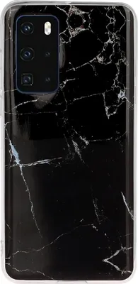 Produktbild von Mobigear Marble  Huawei P40 Hülle Flexibles TPU Backcover - Schwarz