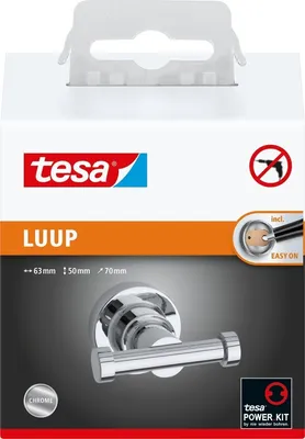 Produktbild von tesa luup Mantelhaken inkl. Kleber silber