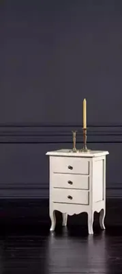 Image de Luxe Table de chevet Console Bois Meuble Chambre Blanc Nouveau