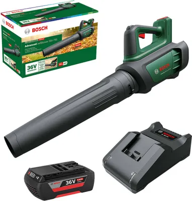 Zdjęcie produktu dla Bosch AdvancedLeafBlower 36V-750 (1x2.0Ah), Dmuchawa ręczna, 100 km/h, 200 km/h, Bateria, 1,5 m/s², 254 mm