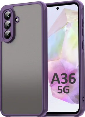 Produktbild von Handyhülle für Samsung Galaxy A36 Matt Stoßfest Schutzhülle Back cover in Lila