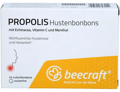 Produktbild von Beecraft Propolis Husten-Bonbons, 24 St. Bonbons