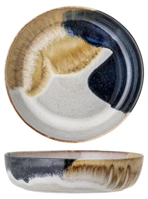 Produktbild von BLOOMINGVILLE | Jules Schale, Blau, Steingut | D25xH6,5 cm | 82046917