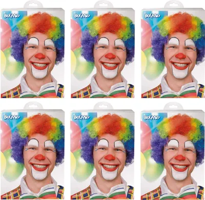 Produktbild von Bunte Clown Perücken (6 Stück)