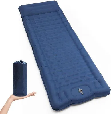 Produktbild von Famanu Schlafmatte Selbstaufblasend 12 cm Ultraleicht mit Integrierter Pumpe - Wasserdicht für Camping