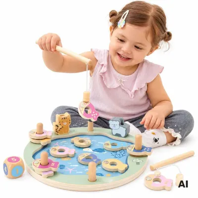 Imagen del producto de Juego de pesca de madera Viga Polarb