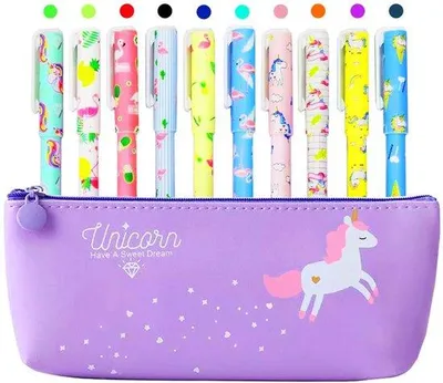 Immagine prodotto di Regali a tema unicorno per bambine e bambini, 10 matite, viola