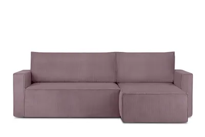 Obrázek produktu pro Konsimo levá/pravá rohová pohovka s funkcí spaní s područkami "NAPI", fialová, manšestrová látka, Loft, 246x89x148 cm