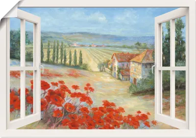 Produktbild von ARTland Poster Mohnlandschaft Größe: 100x70 cm