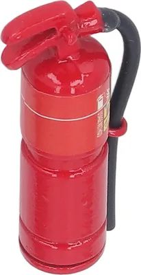 Produktbild von Puppenhaus-Feuerlöscher, Miniaturmodell, Maßstab 1:12, Legierungsmodell, dekoratives Zubehör S