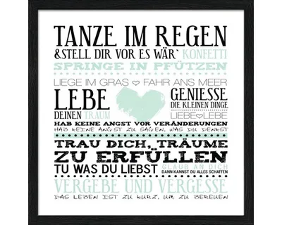 Produktbild von Gerahmtes Bild Tanze Im Regen 33x33 cm