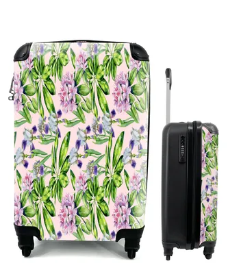 Produktbild von MuchoWow® Koffer Handgepäck Trolley Rollkoffer Kleine Reisekoffer mit 4 Rollen - Blumen - Hortensie - Farben - Cabin Size < 55x40x23 cm & 55x40x20 cm - Fotokoffer - Kabinenkoffer - Boardgepäck - Reise-Box - Reisekoffer - Reisegepäck - Koffer mit Bild - Trolley für Kinder