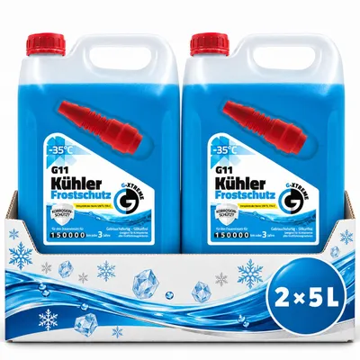 Produktbild von 2x5L Kühlmittel G11 10L Kühlerfrostschutz bis -35°C 3 Jahre gebrauchsfertig silikatfrei VW TL 774-C Blau, KI-generiertes Bild