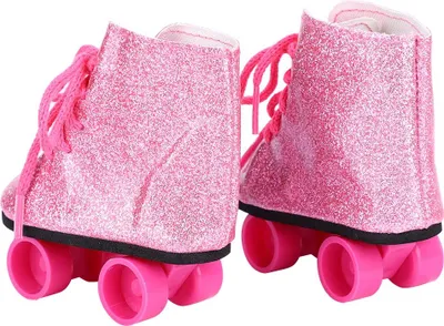 Produktbild von Modische Spielzeugzubehör-Puppen-Rollschuhschuhe für 18 Zoll (Pink)