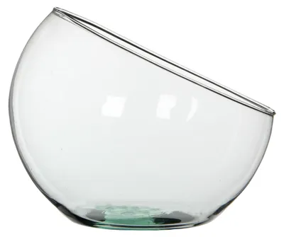 Produktbild von Mica Decorations Blumen-/Pflanzenvase Boly - recyceltes Glas - transparent - 24 x 21 cm