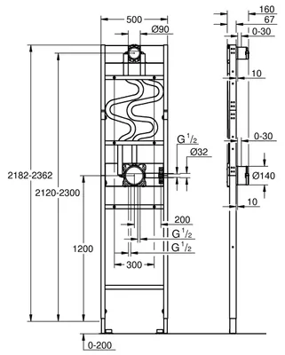 Obrázok produktu pre Grohe 1039949990 Sprchový rám Rapido 103994