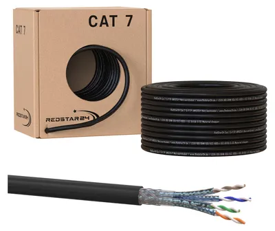 Produktbild von Cat 7 Erdkabel Netzwerkkabel Verlegekabel Outdoor UV Außen Rj45 Stecker CAT 8 50m Keine Wahl