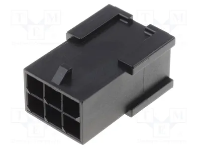 Image de 2 connecteurs mâles 3,0 mm, pour câble de 3 mm, broche : 6, référence : 43020-0601, connecteur Signteck