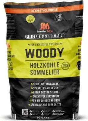 Produktbild von Holzkohle Woody Buchenholz 10kg (2 Säcke)