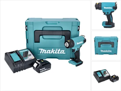 Produktbild von Makita DHG 180 RT1J Akku Heißluftgebläse 18 V 550 °C + 1x Akku 5,0 Ah + Ladegerät + Makpac