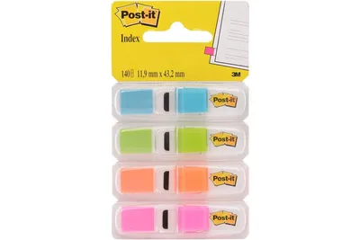 Zdjęcie produktu dla Znacznik samoprzylepny Post-it, 11,9 x 43,2 mm, opakowanie 4 szt