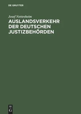 Produktbild von Auslandsverkehr der deutschen Justizbehörden