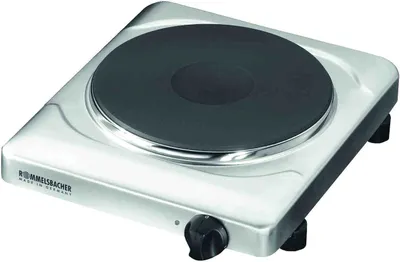A single electric hot plate on a white background.