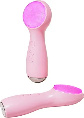Image de INF Brosse Nettoyante Visage Électrique LED et Chauffante pour Soin Rose