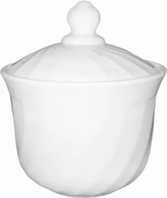 Produktbild von Zuckerdose, klassisch elegante Zuckerdose, Hartglas, weiß, Eva