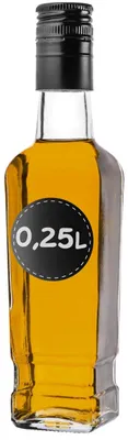 Produktbild von KADAX Leere Glasflasche 250ml, Likörflasche mit Schraubverschluss für Whisky, Flasche zum Befüllen von Schnaps, Whisky & Wein, Schnapsflasche aus Glas